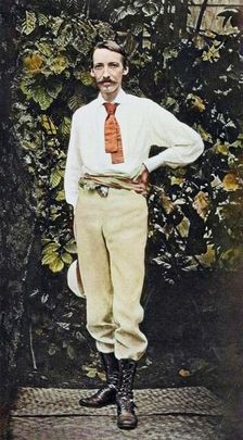Robert Louis Stevenson in Samoa, c1890. Creator: Unknown