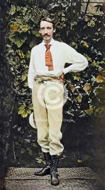 Robert Louis Stevenson in Samoa, c1890. Creator: Unknown.