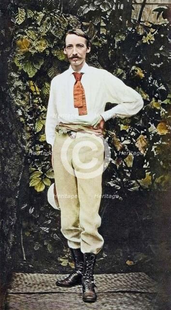 Robert Louis Stevenson in Samoa, c1890. Creator: Unknown.