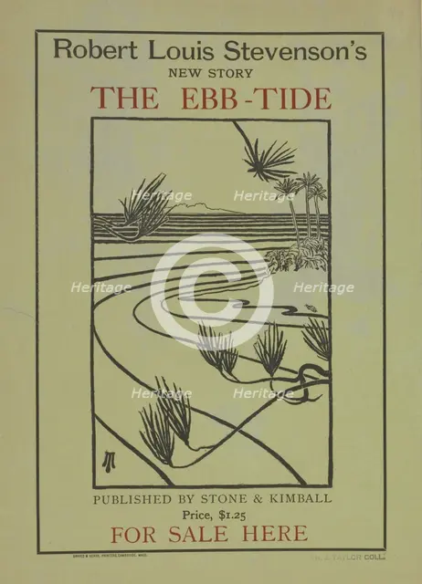 Robert Louis Stevenson's new story the ebb-tide, c1895 - 1911. Creator: Unknown.