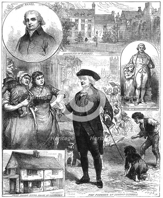 Robert Raikes, founder of the Sunday School movement, 1780 (1880). Artist: Unknown