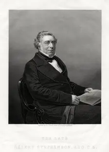 Robert Stephenson, English civil engineer, 1880. Artist: DJ Pound