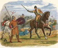 Robert taken prisoner by the clerk Baudri 1106 (1864). Artist: James William Edmund Doyle