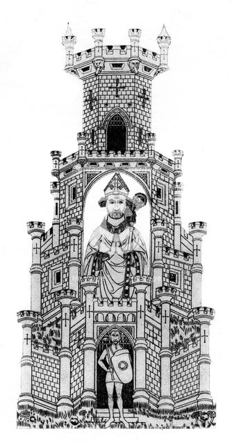 Robert Wyville, the Bishop of Salisbury and his champion, (1924). Artist: Unknown
