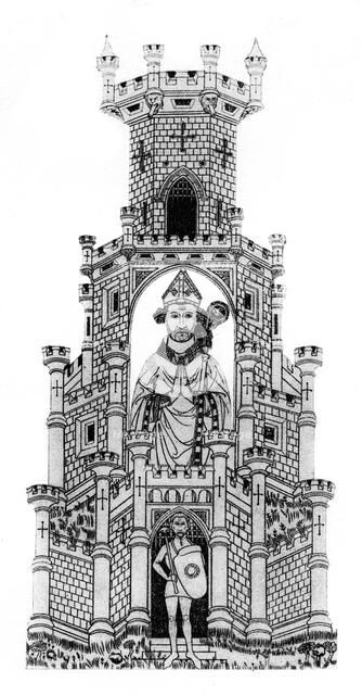 Robert Wyville, the Bishop of Salisbury and his champion, (1924). Artist: Unknown