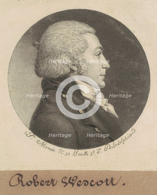 Robert Wescott, 1798. Creator: Charles Balthazar Julien Févret de Saint-Mémin.