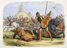 Robert wounding his father, King William I, Normandy, 1079 (1864). Creator: James William Edmund Doyle