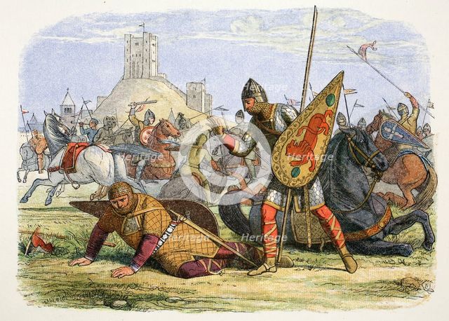 Robert wounding his father, King William I, Normandy, 1079 (1864). Creator: James William Edmund Doyle.