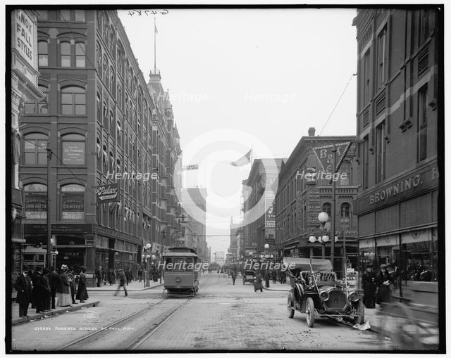 Roberts i.e. Robert Street, St. Paul, Minn., c1908. Creator: Unknown.