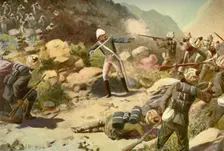 Roberts Rallying the Pioneers at Umbeyla (1901). Creator: Charles Mills Sheldon