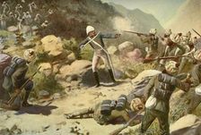 Roberts Rallying the Pioneers at Umbeyla (1901). Creator: Charles Mills Sheldon