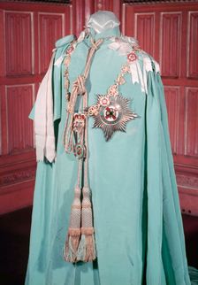 Robes and insignia of the Order of St Patrick, c1955. Creator: Arthur Charles Kirby Ware
