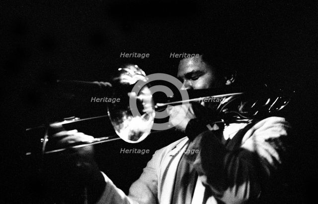 Robin Eubanks, Ronnie Scott’s Jazz Club, Soho, London, May 1990. Creator: Brian O'Connor.