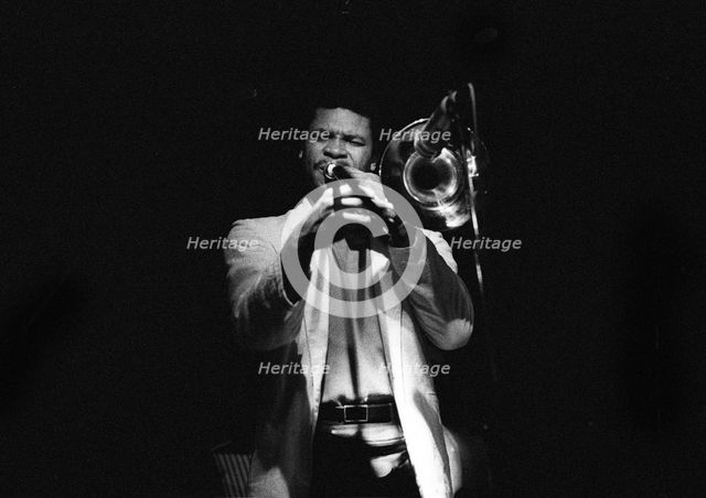 Robin Eubanks, Ronnie Scott’s Jazz Club, Soho, London, May 1990. Creator: Brian O'Connor.