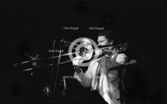 Robin Eubanks, Ronnie Scott’s Jazz Club, Soho, London, May 1990. Creator: Brian O'Connor.