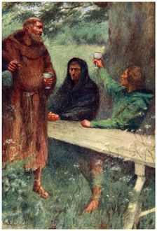 Robin Hood and the Black Monk 1910. Creator: William Sewell