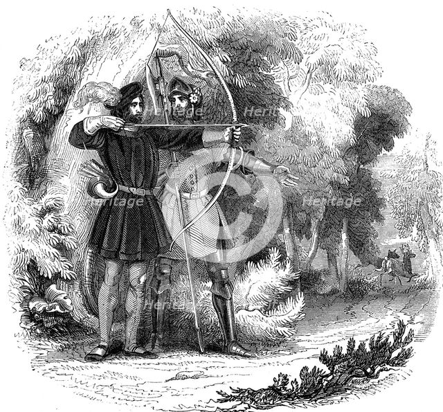 Robin Hood, legendary English folk hero and outlaw and champion of the poor, early 19th century. Artist: Unknown