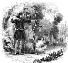 Robin Hood, legendary English folk hero and outlaw and champion of the poor, early 19th century