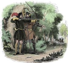 Robin Hood, legendary English folk hero and outlaw and champion of the poor, early 19th century