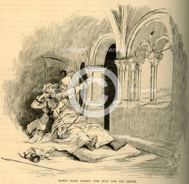 'Robin Hood Marks the Spot for his Grave', 1883. Creator: Unknown.