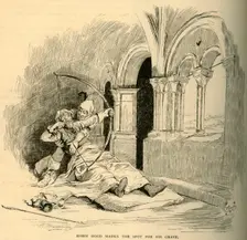 Robin Hood Marks the Spot for his Grave 1883. Creator: Unknown