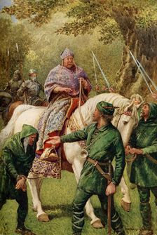 Robin Hood Meets the Bishop of Hereford 1932. Creator: Howard Davie