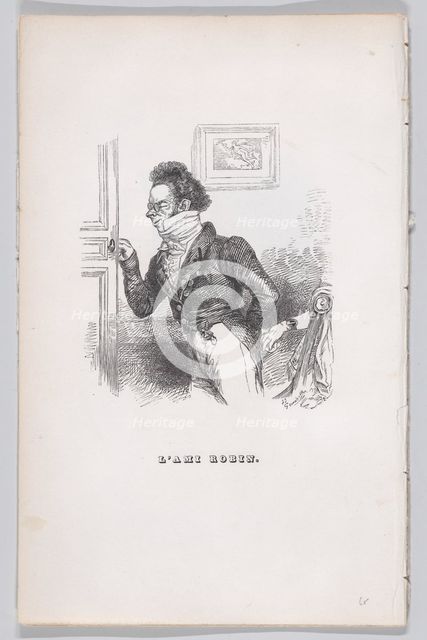 Robin, the Friend from The Complete Works of Béranger, 1836. Creator: Jean Ignace Isidore Gerard.