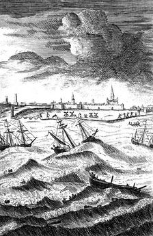 Robinson Crusoe Shipwrecked at Yarmouth c1719