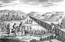 Robinson Crusoe with the Muscovite Caravan c1719