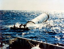 Rocket booster recovery, second Space Shuttle flight, November 1981. Creator: NASA