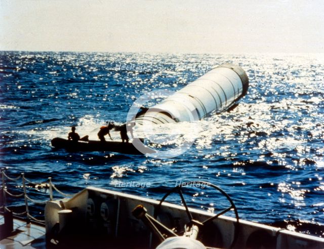 Rocket booster recovery, second Space Shuttle flight, November 1981.  Creator: NASA.