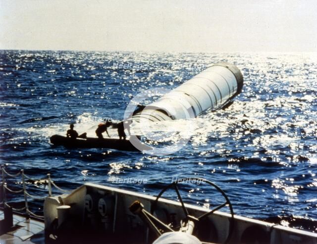 Rocket booster recovery, second Space Shuttle flight, November 1981.  Creator: NASA.