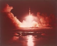 Rocket lifting off, Kennedy Space Center, Merritt Island, Florida, USA. Creator: NASA