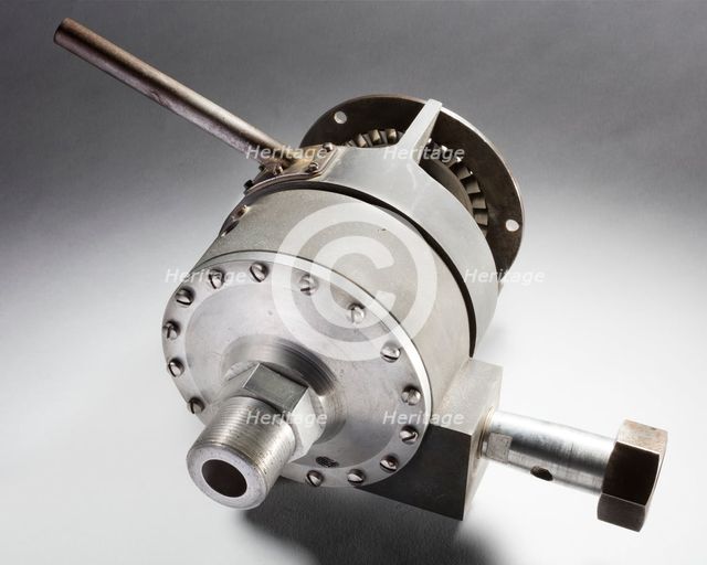 Rocket Pump, Liquid Fuel, R.H. Goddard, ca. 1938-1941. Creator: Robert Goddard.