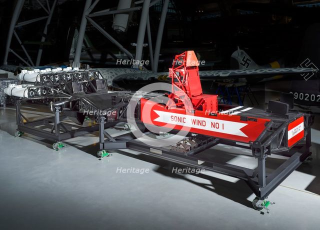 Rocket Sled, Sonic Wind I, 1953-1954. Creator: Northrop Corporation.