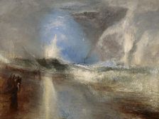 Rockets And Blue Lights (Close At Hand) To Warn Steamboats Of Shoal Water, 1840. Creator: JMW Turner
