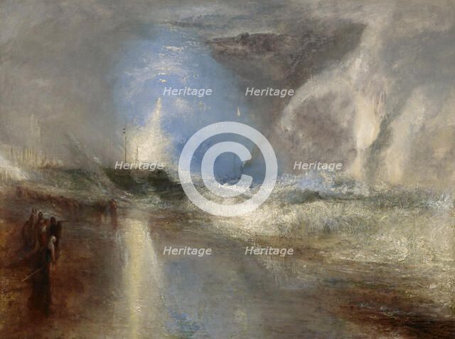 Rockets And Blue Lights (Close At Hand) To Warn Steamboats Of Shoal Water, 1840. Creator: JMW Turner.