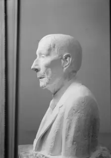 Rockefeller, J.D., Mr., portrait bust, 1918 Aug. 2. Creator: Arnold Genthe