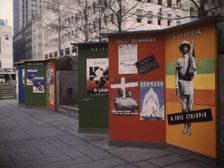Rockefeller Plaza, exhibit [for] United Nations by OWI, New York, N.Y. , 1943. Creator: Marjory Collins