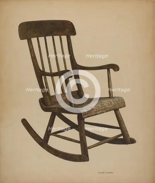 Rocker, c. 1940. Creator: George C. Brown.