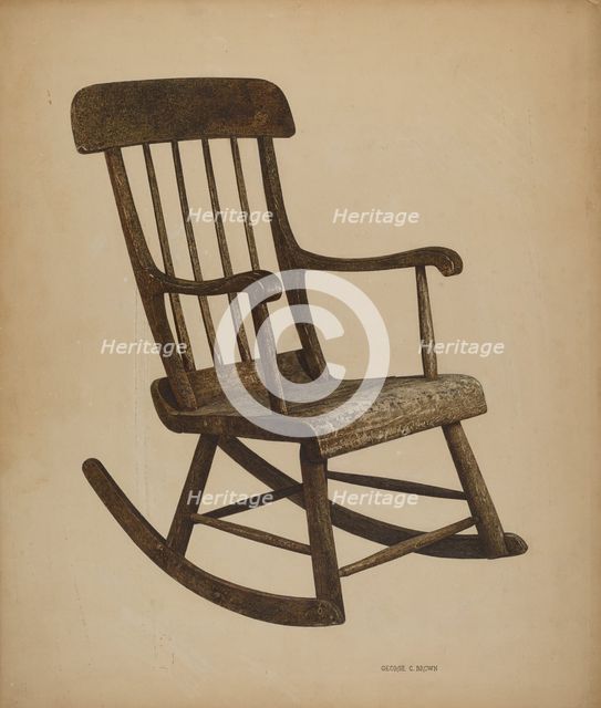 Rocker, c. 1940. Creator: George C. Brown.
