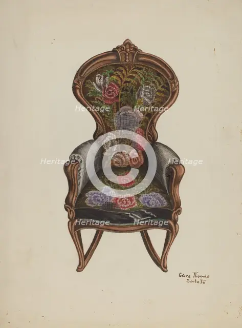 Rocker, c. 1940. Creator: Grace Thomas.
