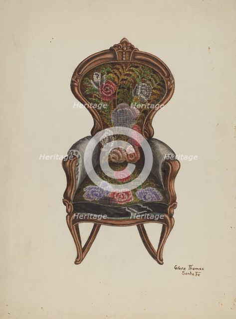 Rocker, c. 1940. Creator: Grace Thomas.