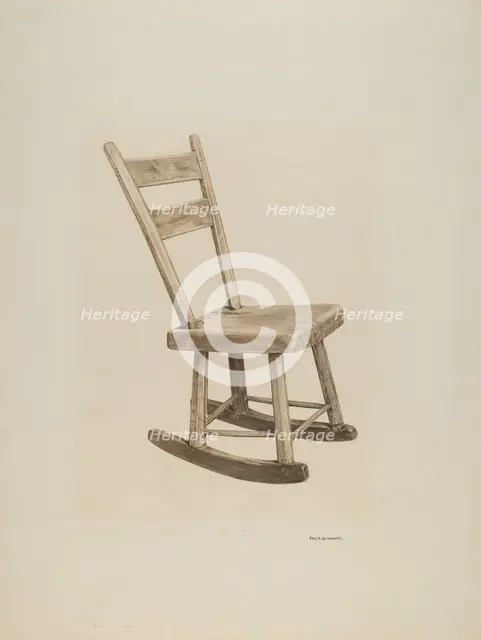 Rocker, c. 1940. Creator: Ursula Lauderdale.