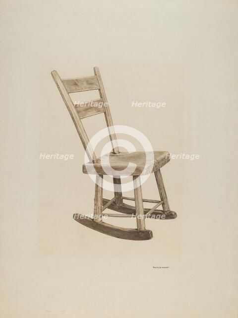 Rocker, c. 1940. Creator: Ursula Lauderdale.