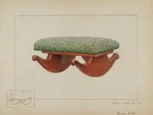 Rocker Footstool, c. 1937. Creator: Vincent P. Rosel
