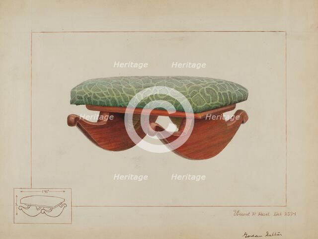 Rocker Footstool, c. 1937. Creator: Vincent P. Rosel.