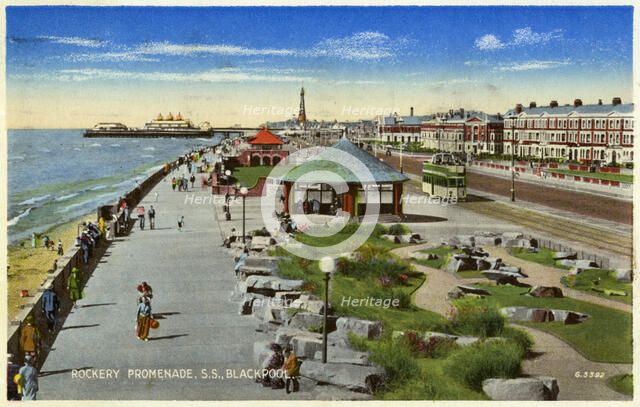 Rockery Promenade, Blackpool, Lancashire, c1940. Artist: Unknown