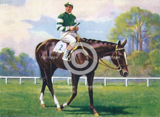 Rockfel, Jockey: H. Wragg', 1939. Artist: Unknown.