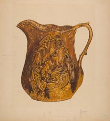 Rockingham Pitcher, c. 1938. Creator: Richard Barnett